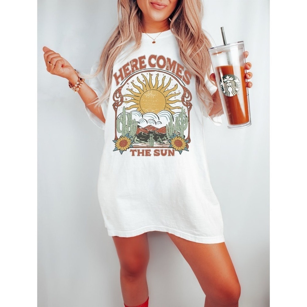 Here Comes The Sun Tee, Retro Style T-Shirt